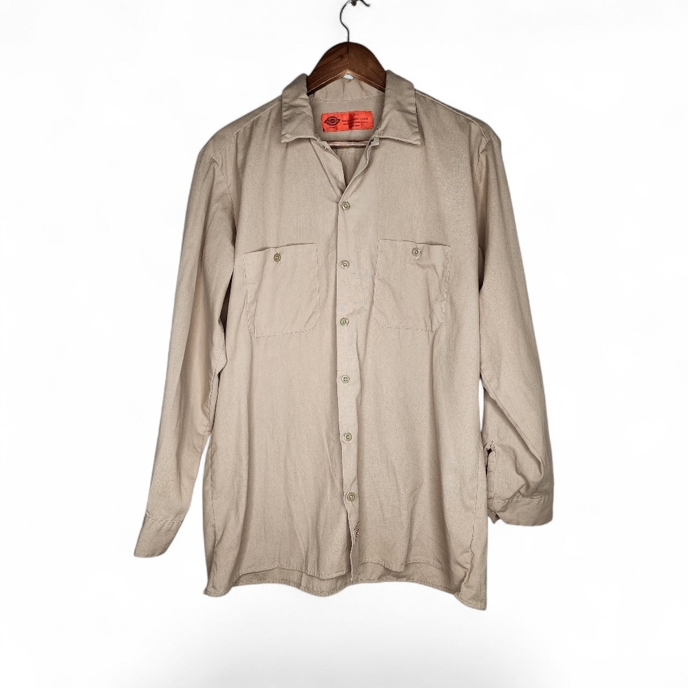 Dickies Tan Casual Button Down Shirt